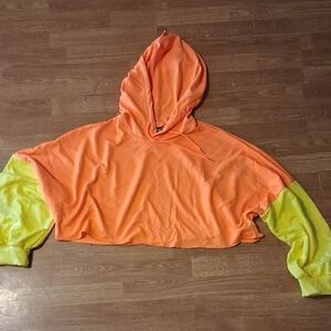 SHEIN Curve Vibrant Orange Hoodie